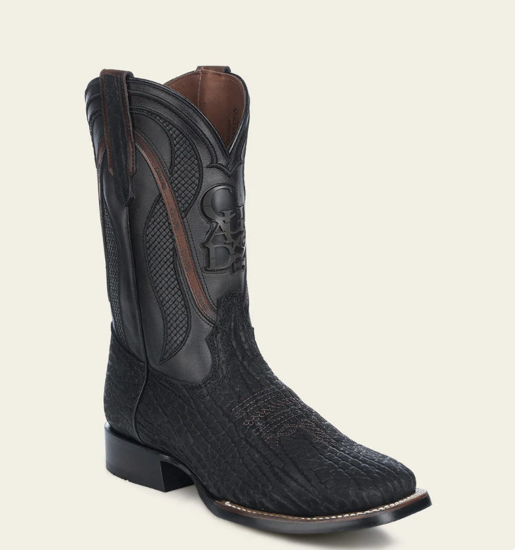 Bota rodeo en piel genuina de cuello de toro para caballero