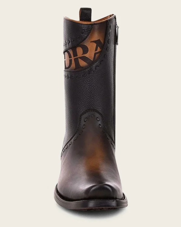 Urban engraved brown boot - Image 5