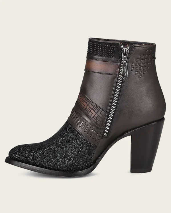 Ankle black exotic bootie - Image 2