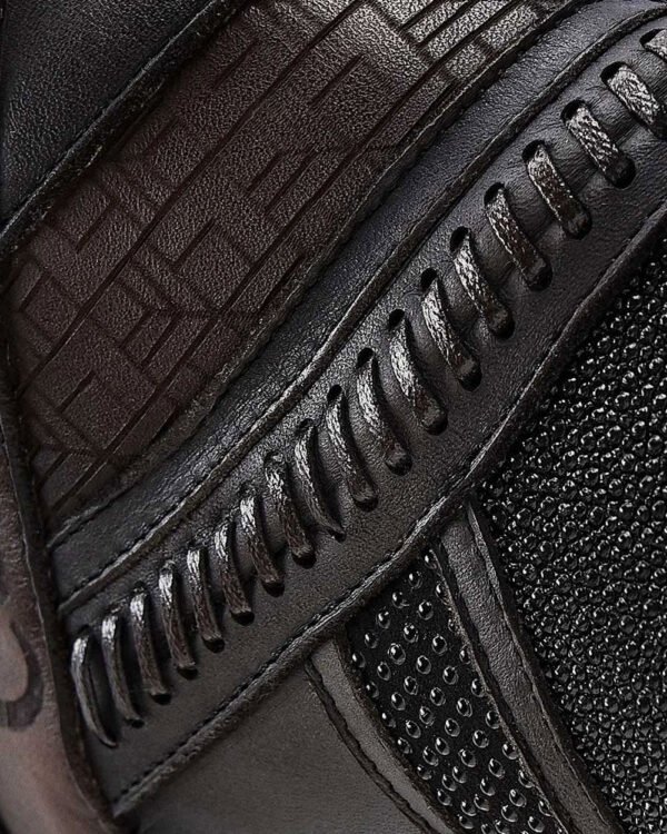 Ankle black exotic bootie - Image 6