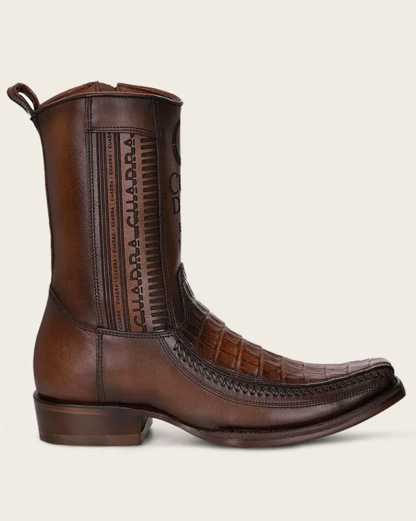 Engraved Brown Fuscus Western Boots - Image 4