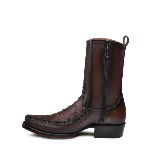 Cuadra Mens Chocolate Flame Ostrich Laser - Image 3