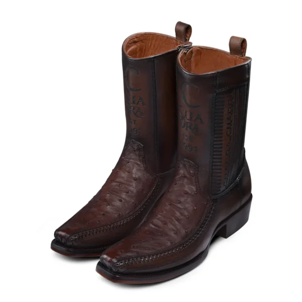Cuadra Mens Chocolate Flame Ostrich Laser - Image 6
