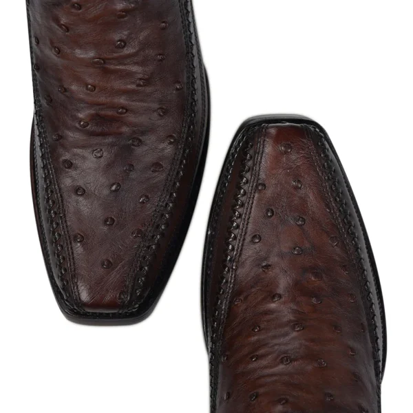 Cuadra Mens Chocolate Flame Ostrich Laser - Image 7