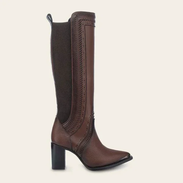 Tall elegant brown boot - Image 2