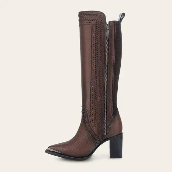 Tall elegant brown boot - Image 4
