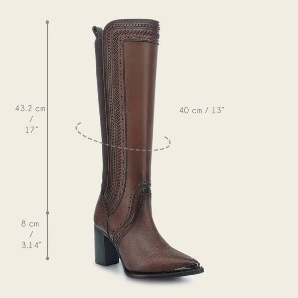 Tall elegant brown boot - Image 7