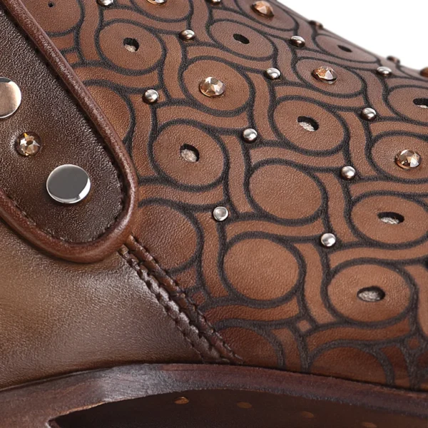 Ankle honey bootie with crystals - Image 2