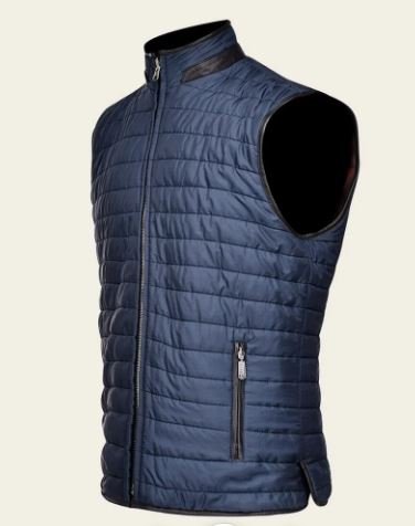 Reversible brown leather vest with embroidery - Image 5
