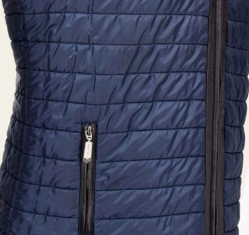 Reversible brown leather vest with embroidery - Image 7