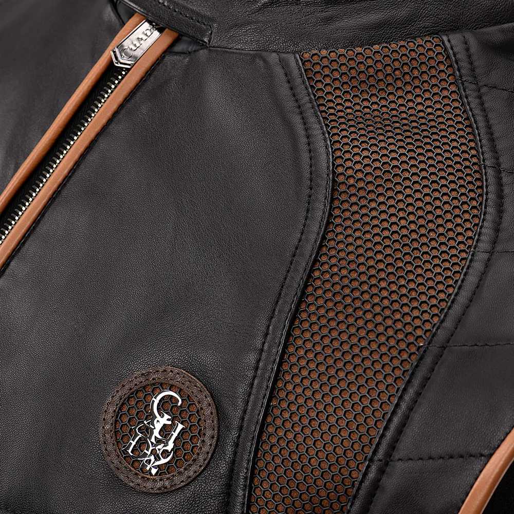 Cuadra Black Lambskin Leather Vest for Men - Image 3