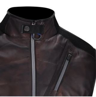 Men’s Quilted Genuine Bovine Leather Vest - Image 5