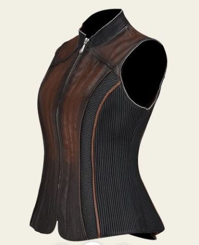 Women's vest in genuine leather - Image 4