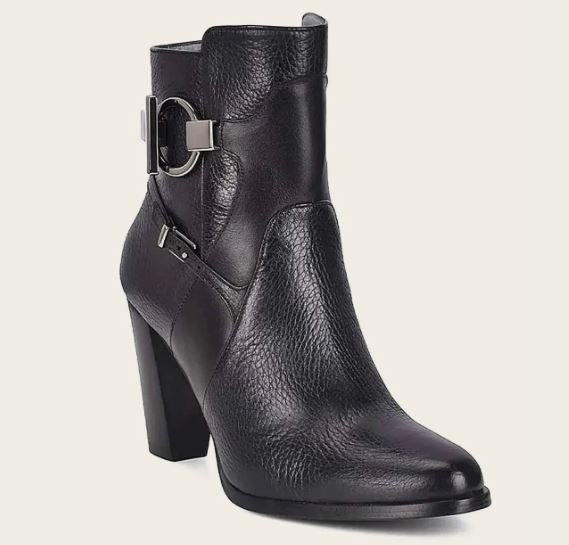 Genuine black deerskin boot