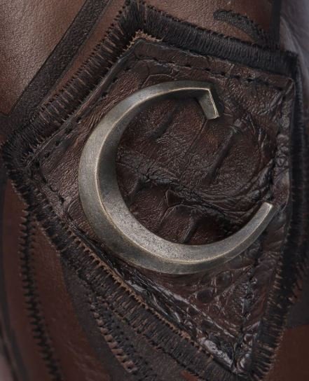 Ultra exotic Western boot in honey brown - Image 5