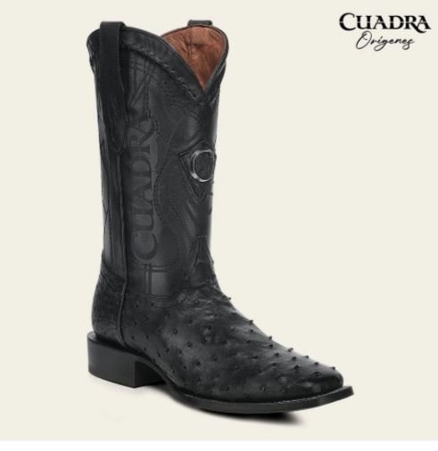 Traditional Orígenes boot in genuine ostrich leather for men