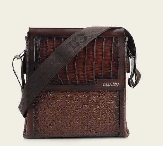 Exotic honey-colored messenger bag