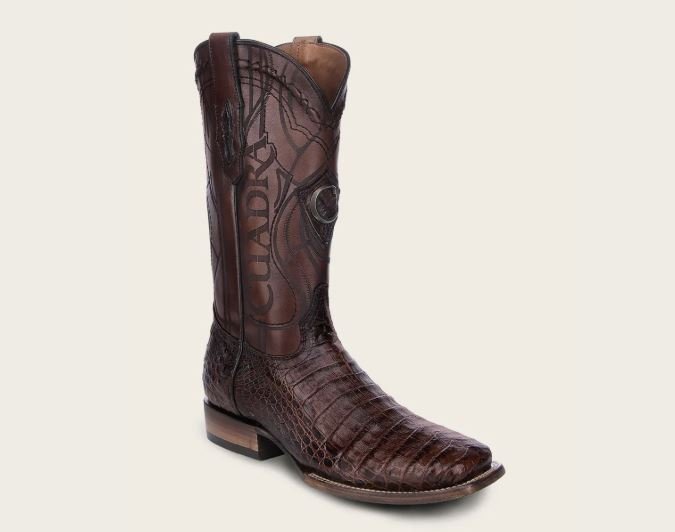 Ultra exotic Western boot in honey brown