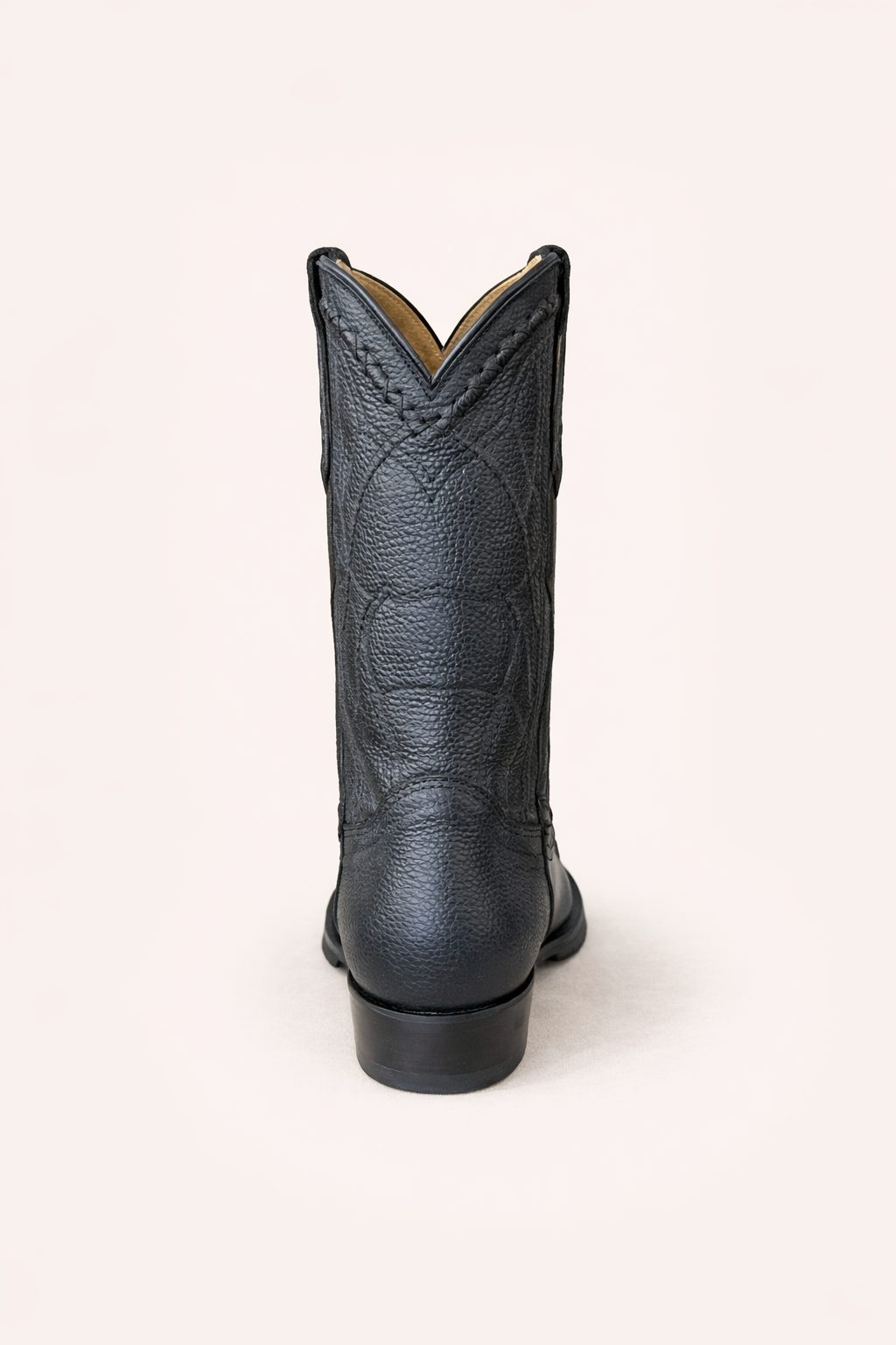 Black Deerskin Leather Western Boot - Image 3