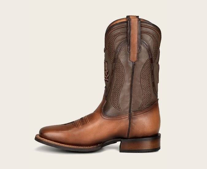 Cowboy rodeo boots in honey-colored leather - Image 2
