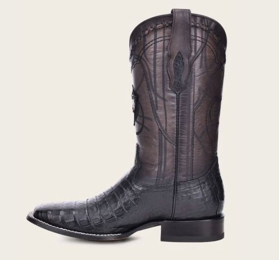 Engraved Black Cayman Western Boots - Image 2