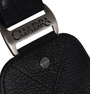 Cuadra Black Deer Leather Crossbody Bag - Image 4