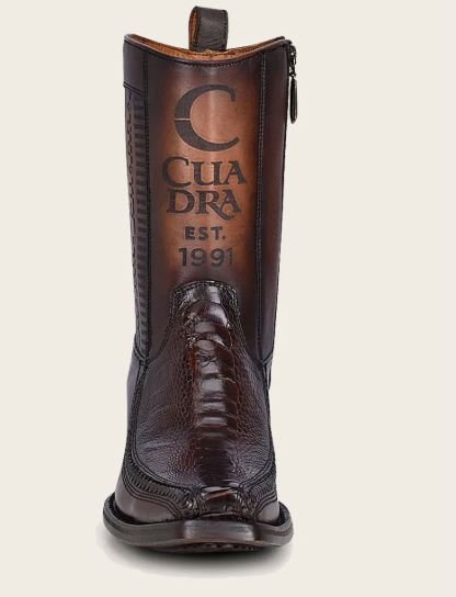 Brown ostrich leg urban boot - Image 3