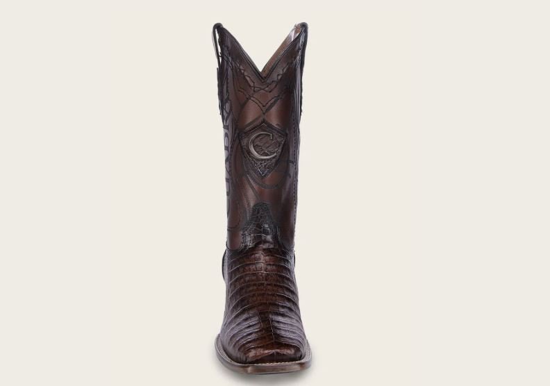Ultra exotic Western boot in honey brown - Image 4
