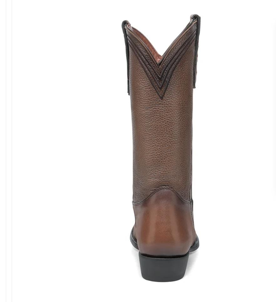 Men’s Ostrich Leather Western Boots – Honey Exotic Square Toe - Image 4