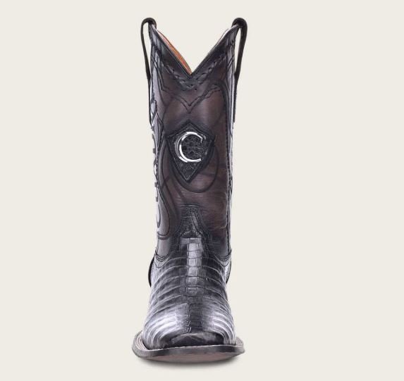 Engraved Black Cayman Western Boots - Image 3
