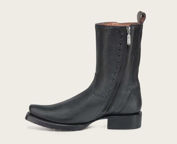 Urban engraved dark brown bovine boot - Image 4