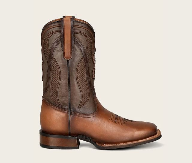 Cowboy rodeo boots in honey-colored leather - Image 3