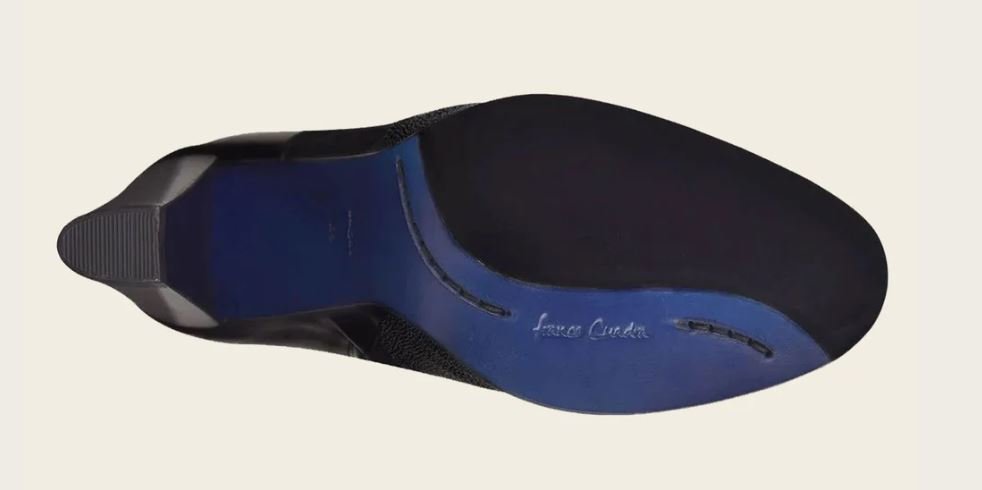 Black ankle boots in genuine stingray leather - Image 5