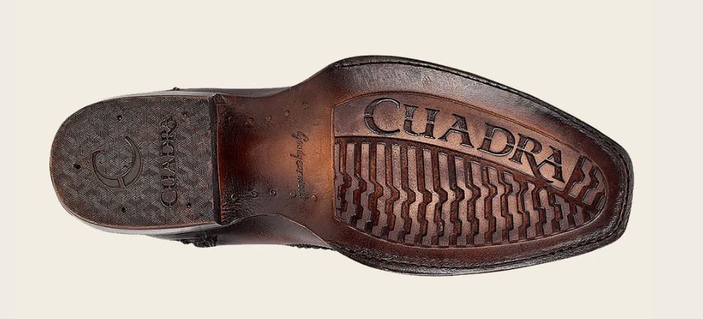 Brown ostrich leg urban boot - Image 8