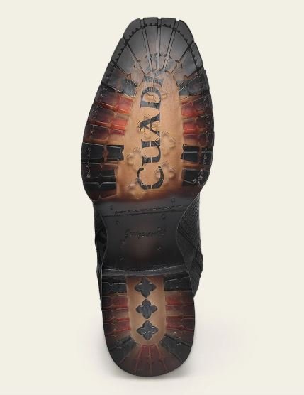 Urban engraved dark brown bovine boot - Image 6