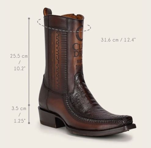 Brown ostrich leg urban boot - Image 6