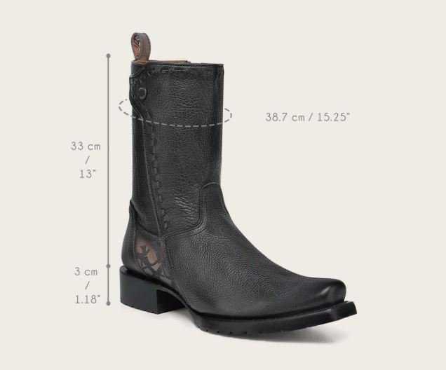 Urban engraved dark brown bovine boot - Image 8