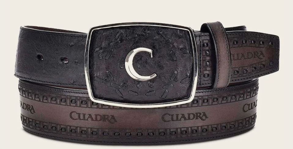 Black western ostrich Belt