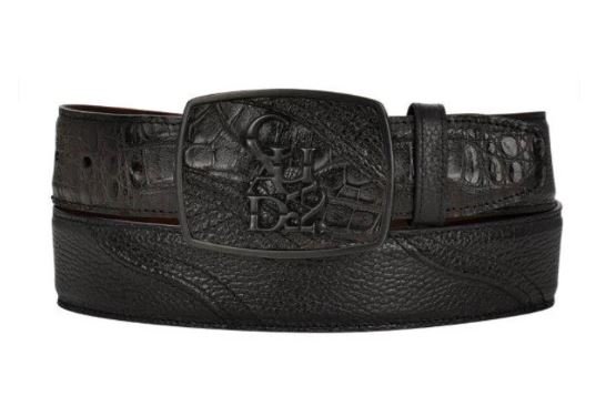 Cuadra Black Fuscus Belly Leather Belt