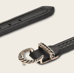 Black handwoven bovine belt - Image 3