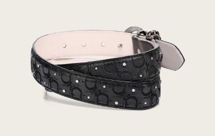 Elegant Women’s Casual Belt in Genuine Black Stingray Leather - Image 3
