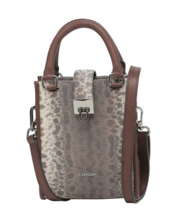 Cuadra Natural & Brown Karunga Leather Bag