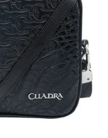 Cuadra Black Men’s Leather Hand Bag with Crocodile - Image 2
