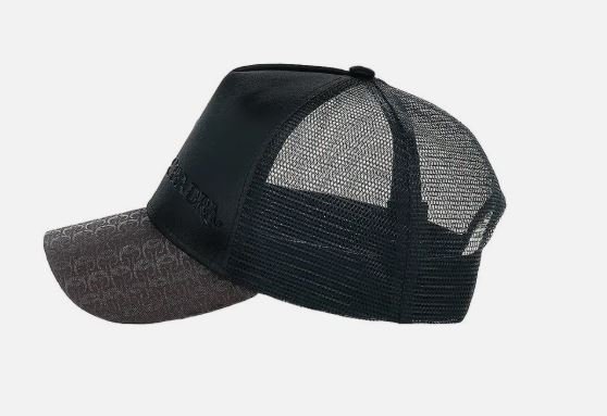 Cuadra Black Leather Cap with Embossed Horse Design - Image 3