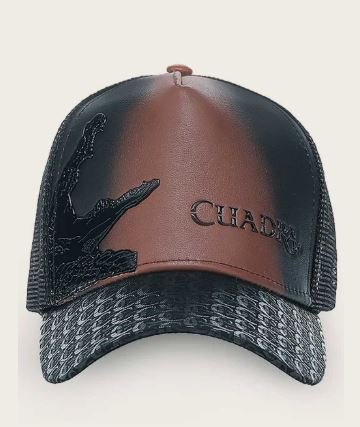 Brown alligator inspiration cap