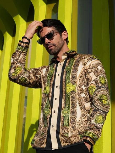 Flamboyant Trend Rhinestone Long Sleeve Shirt MEDUSA - Image 3