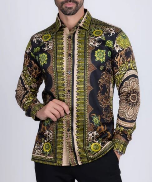 Party Spark Rhinestone Long Sleeve Shirt Mandala