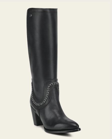Cuadra Tall Elegant Black boot in Genuine Bovine Leather for Women