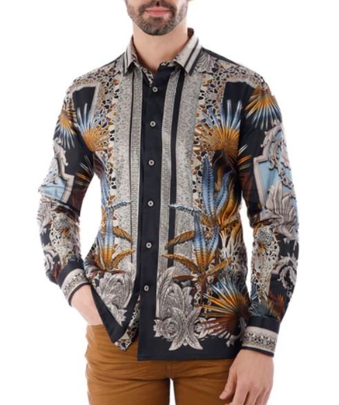 The Rage Look Rhinestone Long Sleeve Shirt JAGUAR