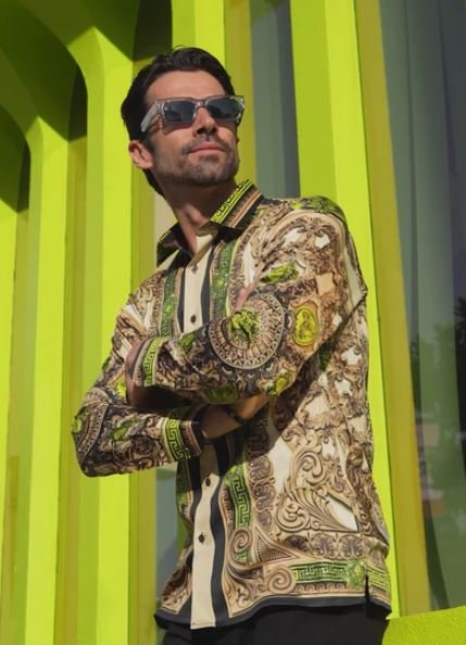 Flamboyant Trend Rhinestone Long Sleeve Shirt MEDUSA - Image 4